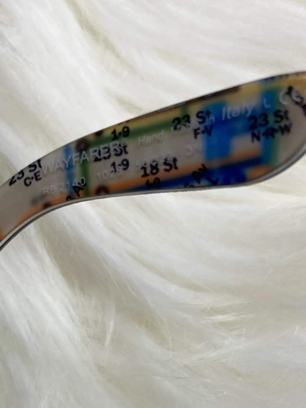Ray-Ban Black Wayfarer Sunglasses with Multicolor Map-Print Temples